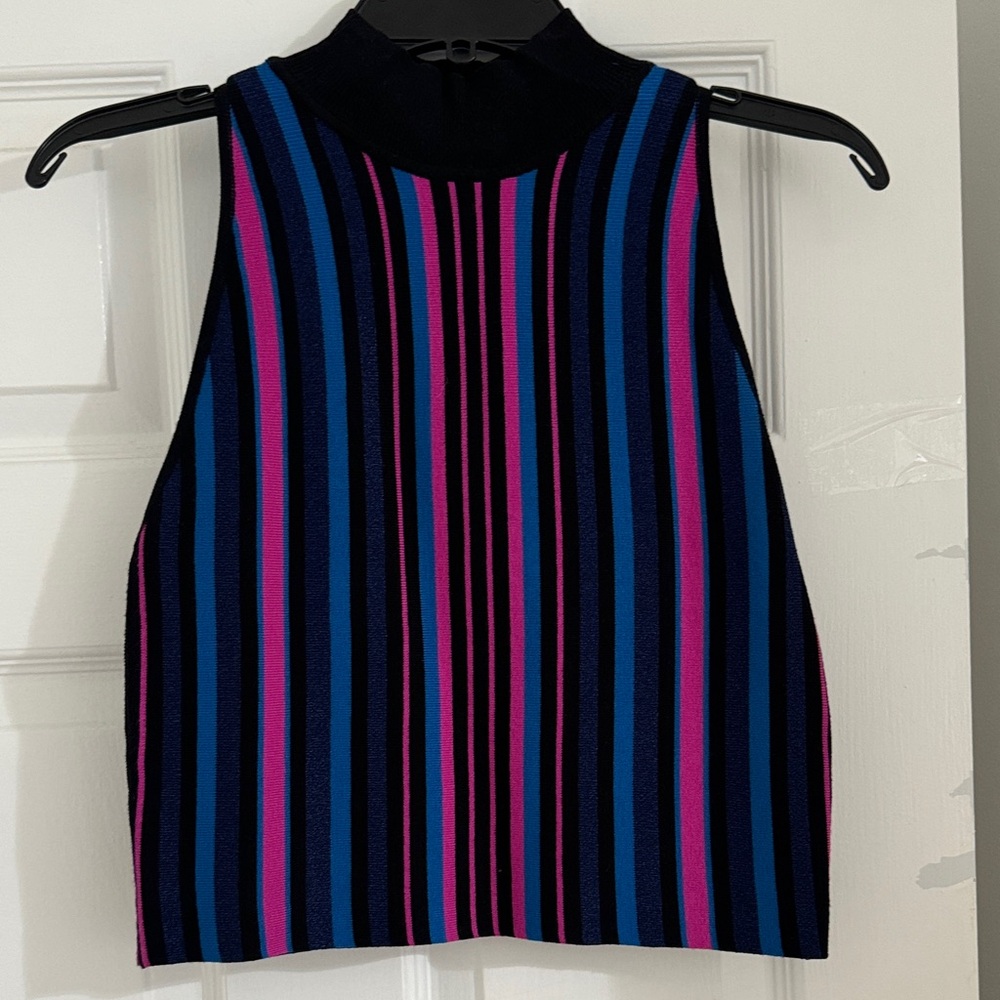 Bar III Multicolor Striped Crop Top